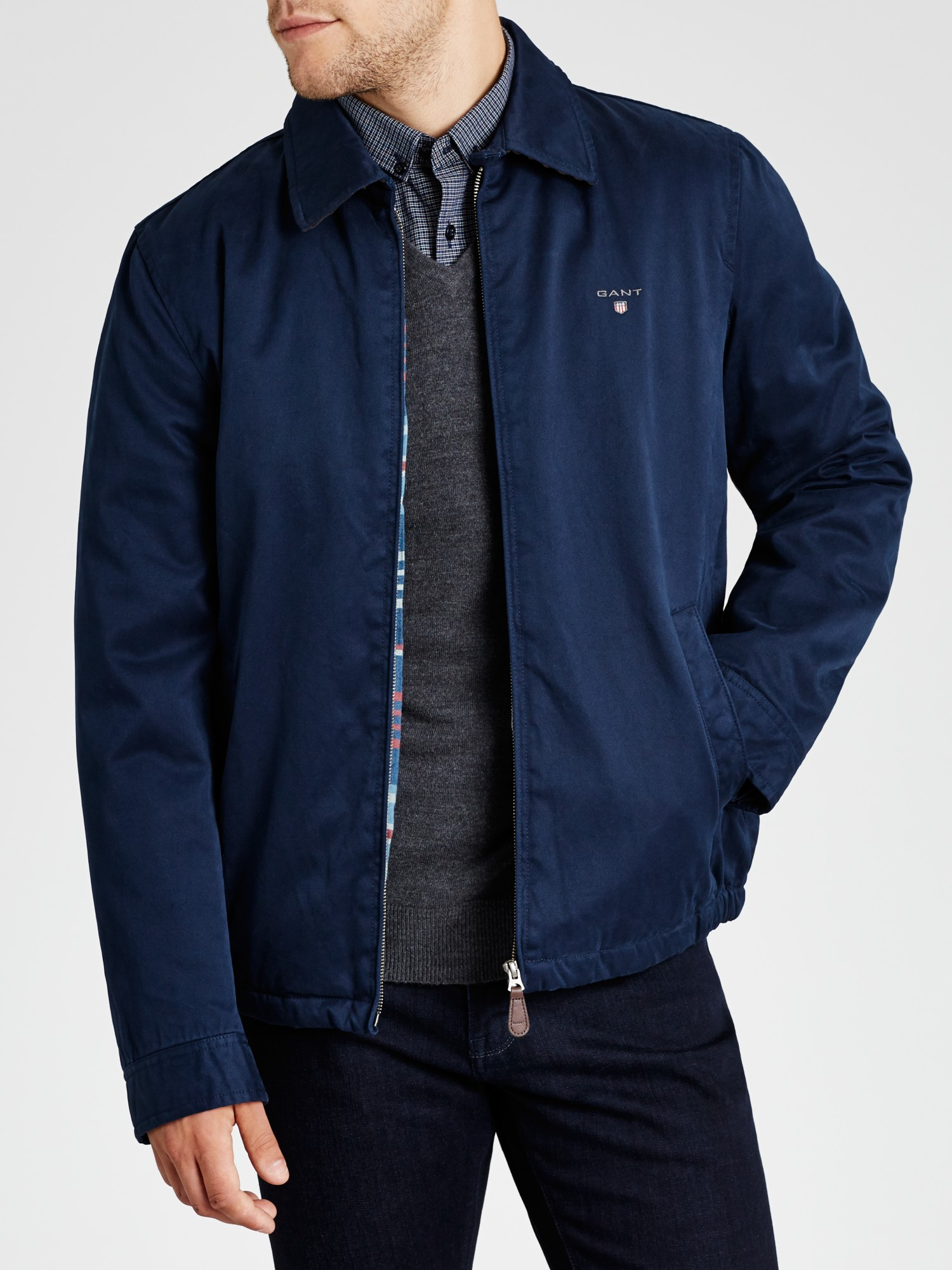 GANT Harrington Windcheater Jacket in Blue for Men | Lyst UK