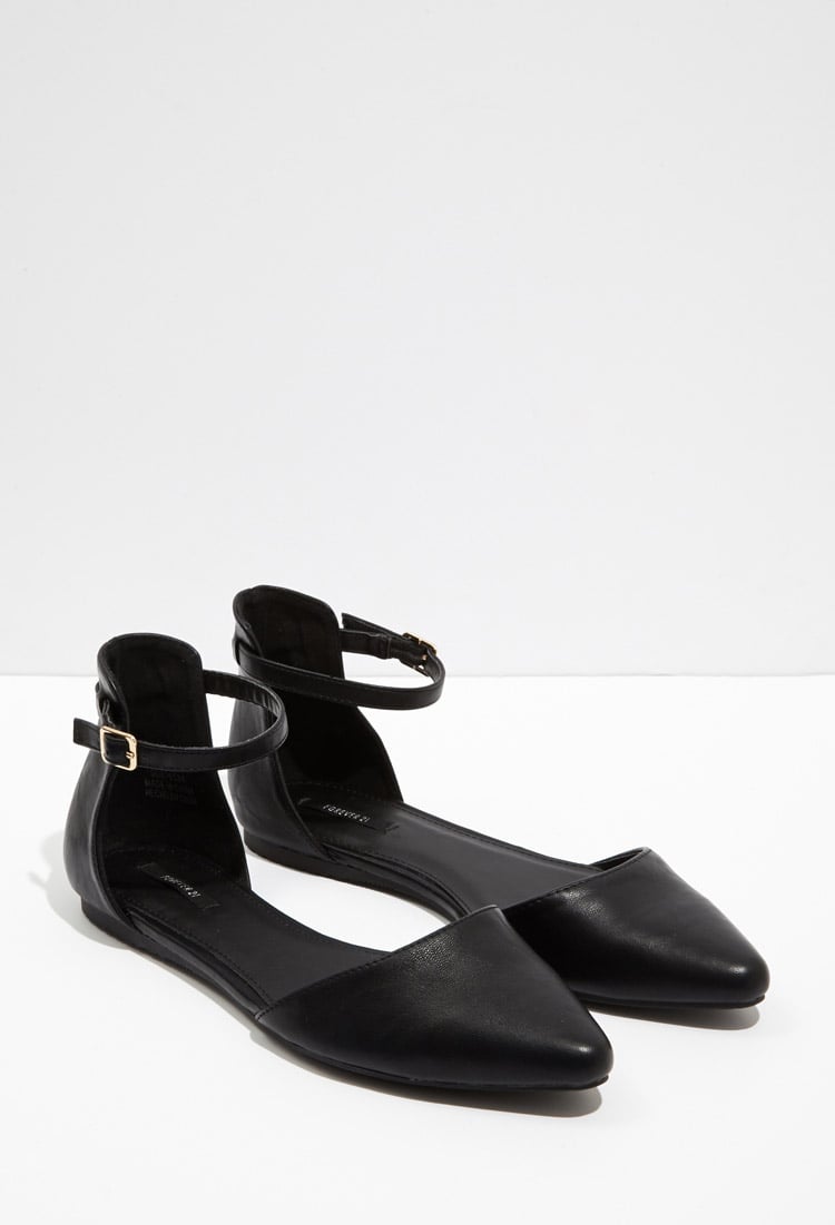 pointed strap flats