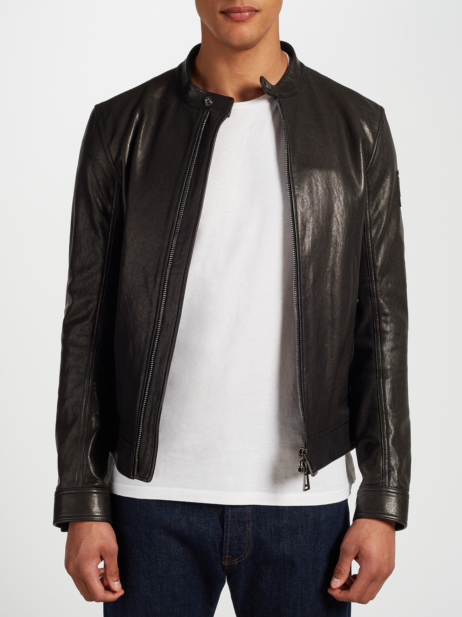 Belstaff Gransden Leather Blouson Jacket in Black for Men - Lyst
