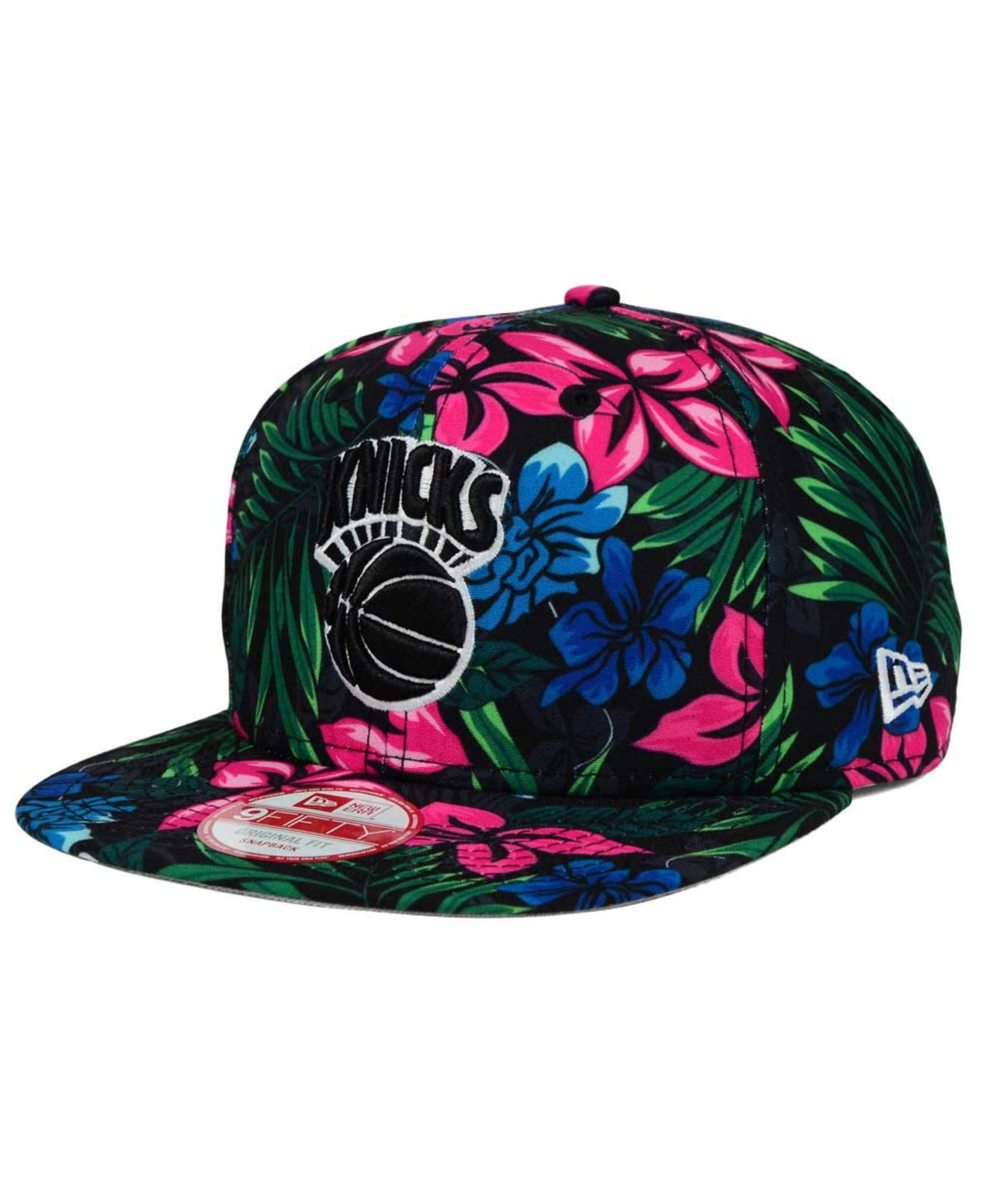 KTZ New York Knicks Shadow Floral Snapback Cap Black for Men | Lyst