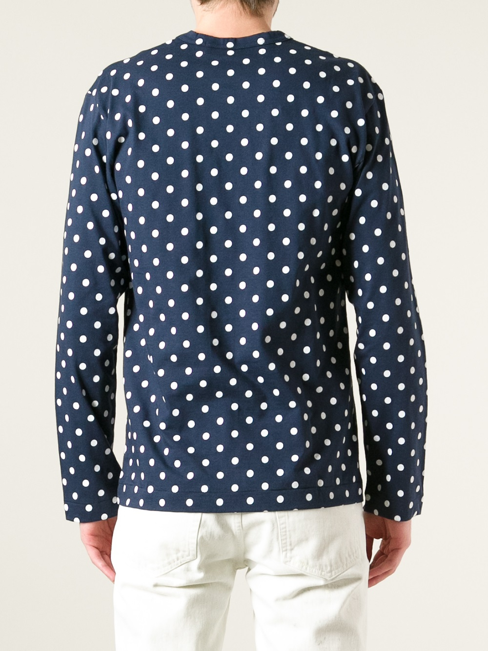 comme des garcons polka dot long sleeve