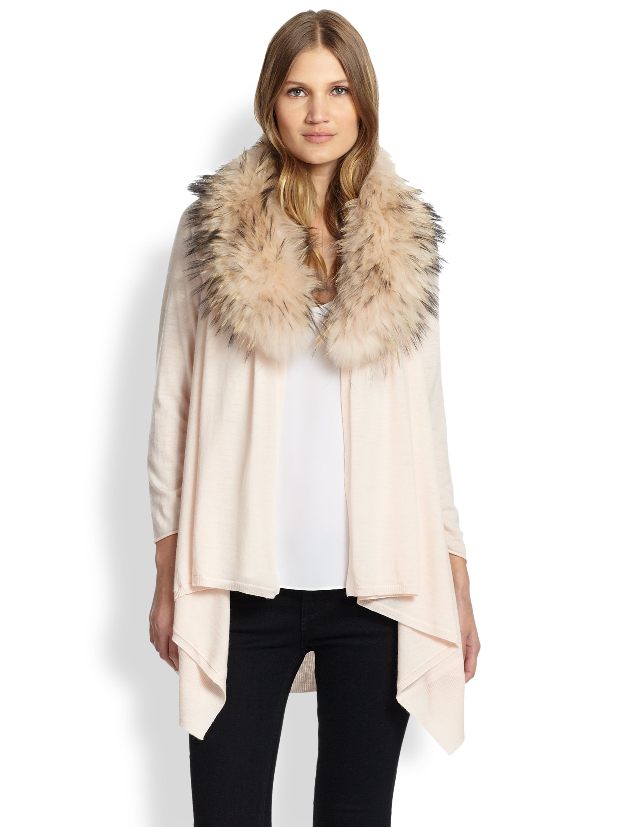 fur collar jumper