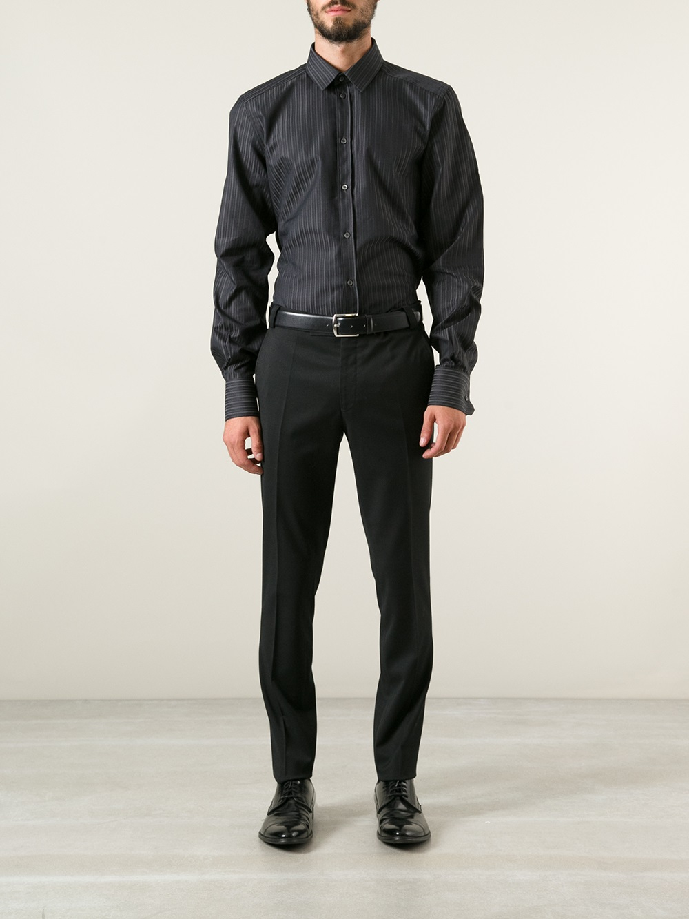 \u0026 Gabbana Pinstripe Shirt in Grey (Gray 