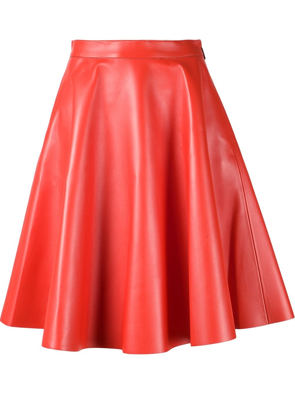Msgm Faux Leather Skirt in Red | Lyst