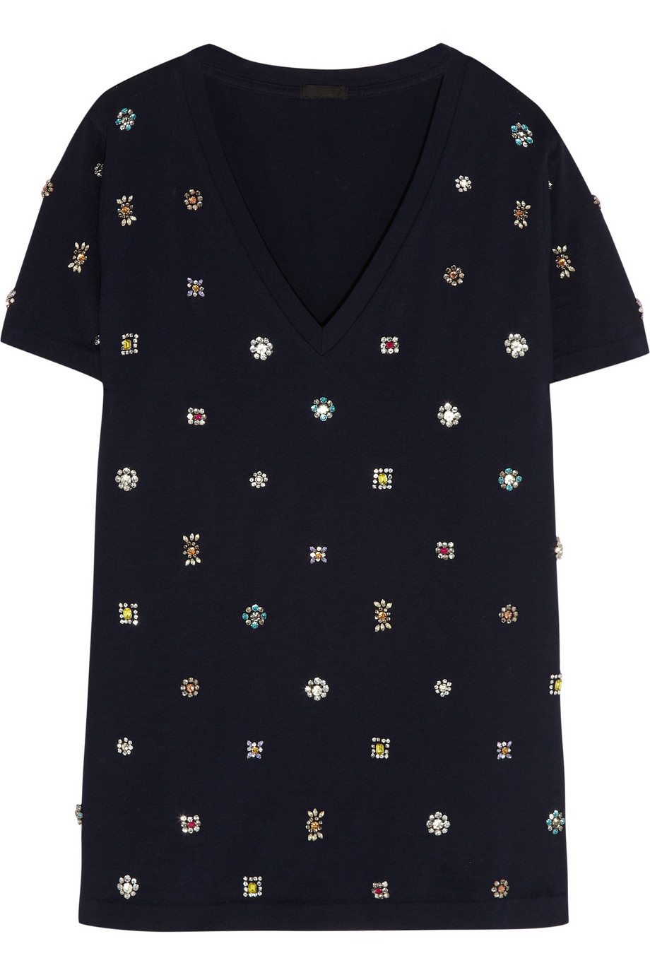 Lyst J.Crew Embellished Tee in Blue