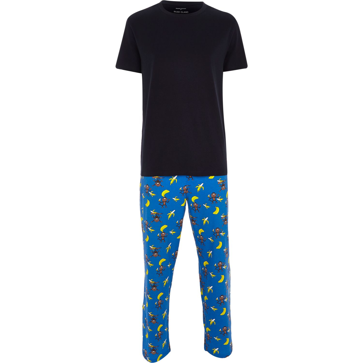 River Island Blue Monkey Print Pajama Set for Men Lyst