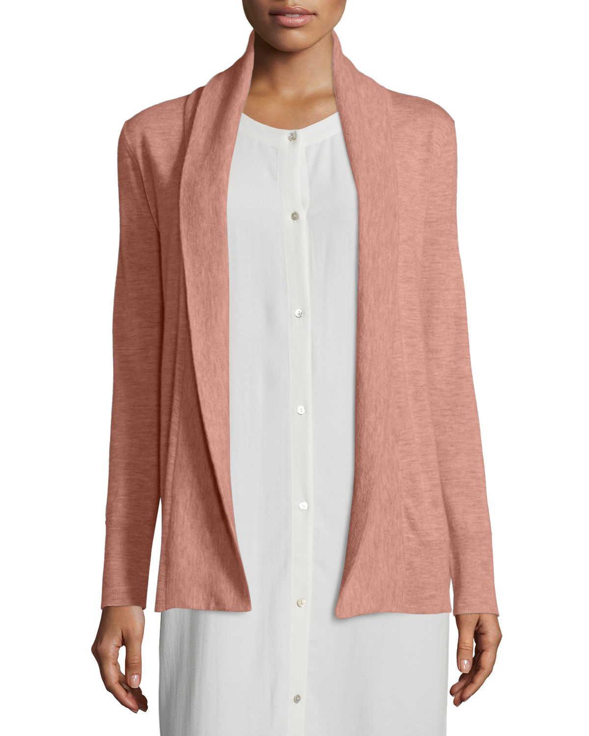 eileen fisher shawl collar cardigan