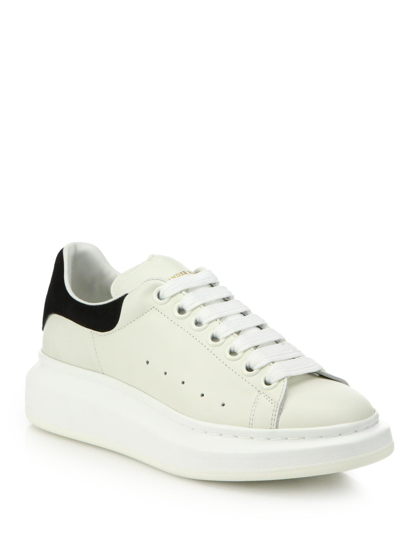 alexander mcqueen leather platform sneakers