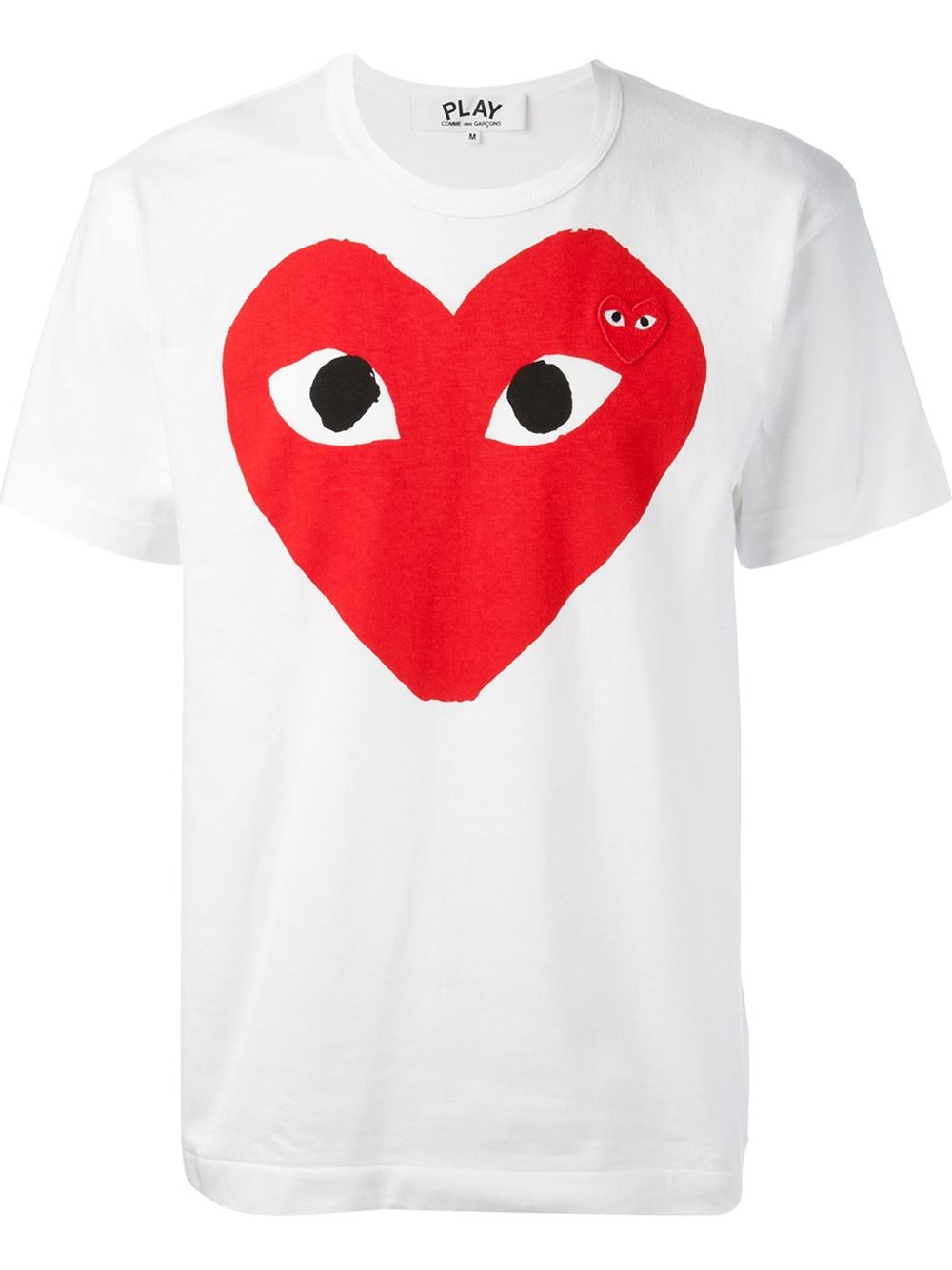 Play comme des garçons Comme Des Garçons Play Red Play T-shirt in White ...