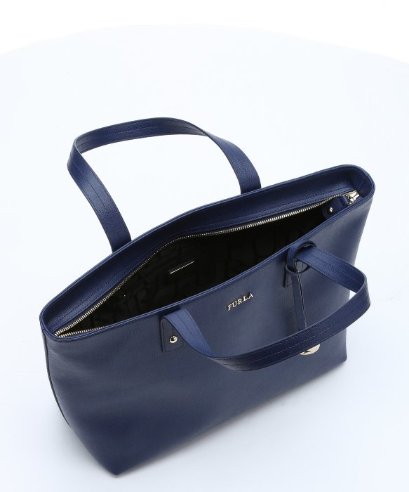 Lyst Furla Navy Leather Medium Daisy Tote In Blue Gallery