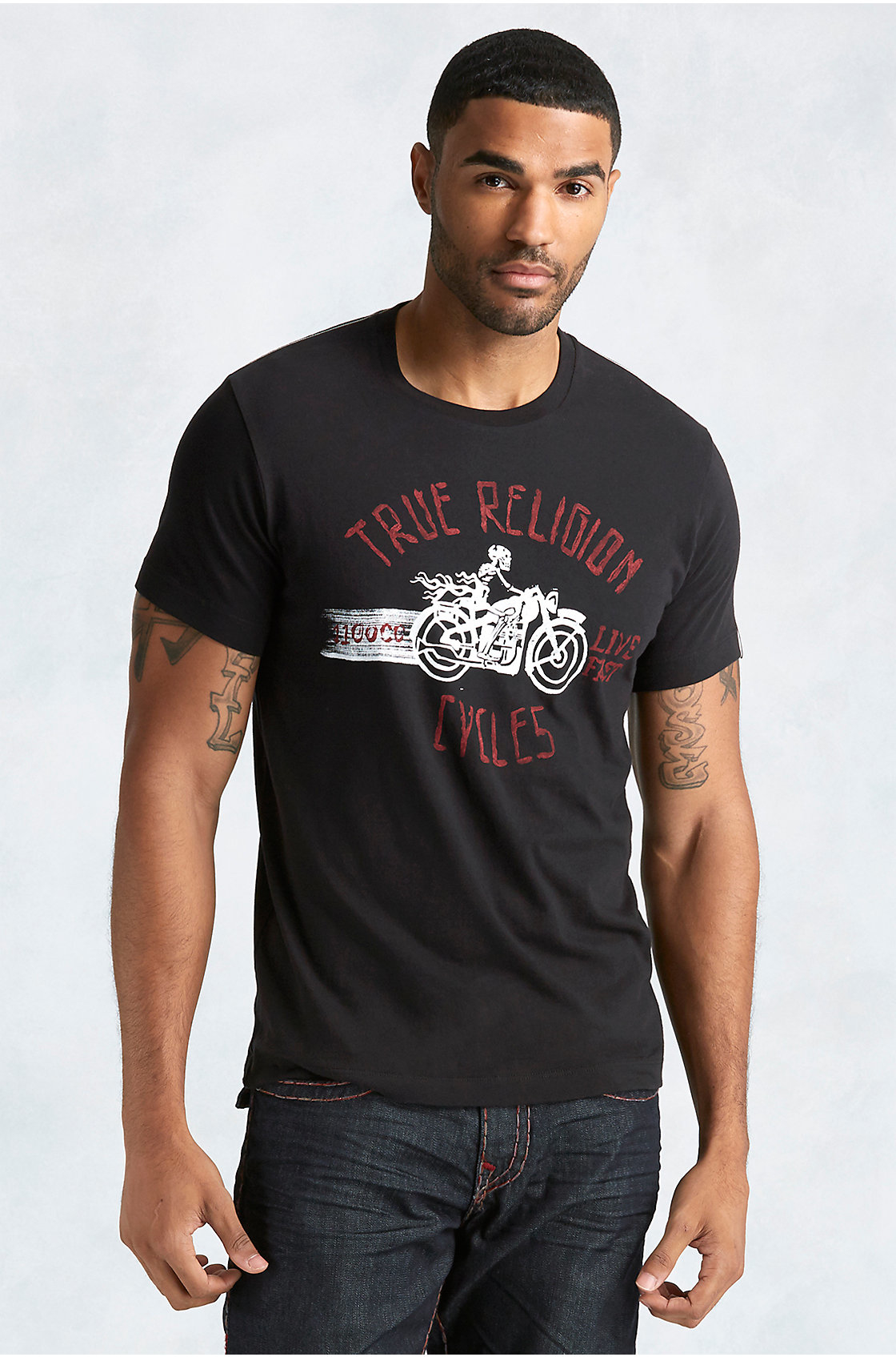 True religion True Cycles Mens T-shirt in Black for Men | Lyst