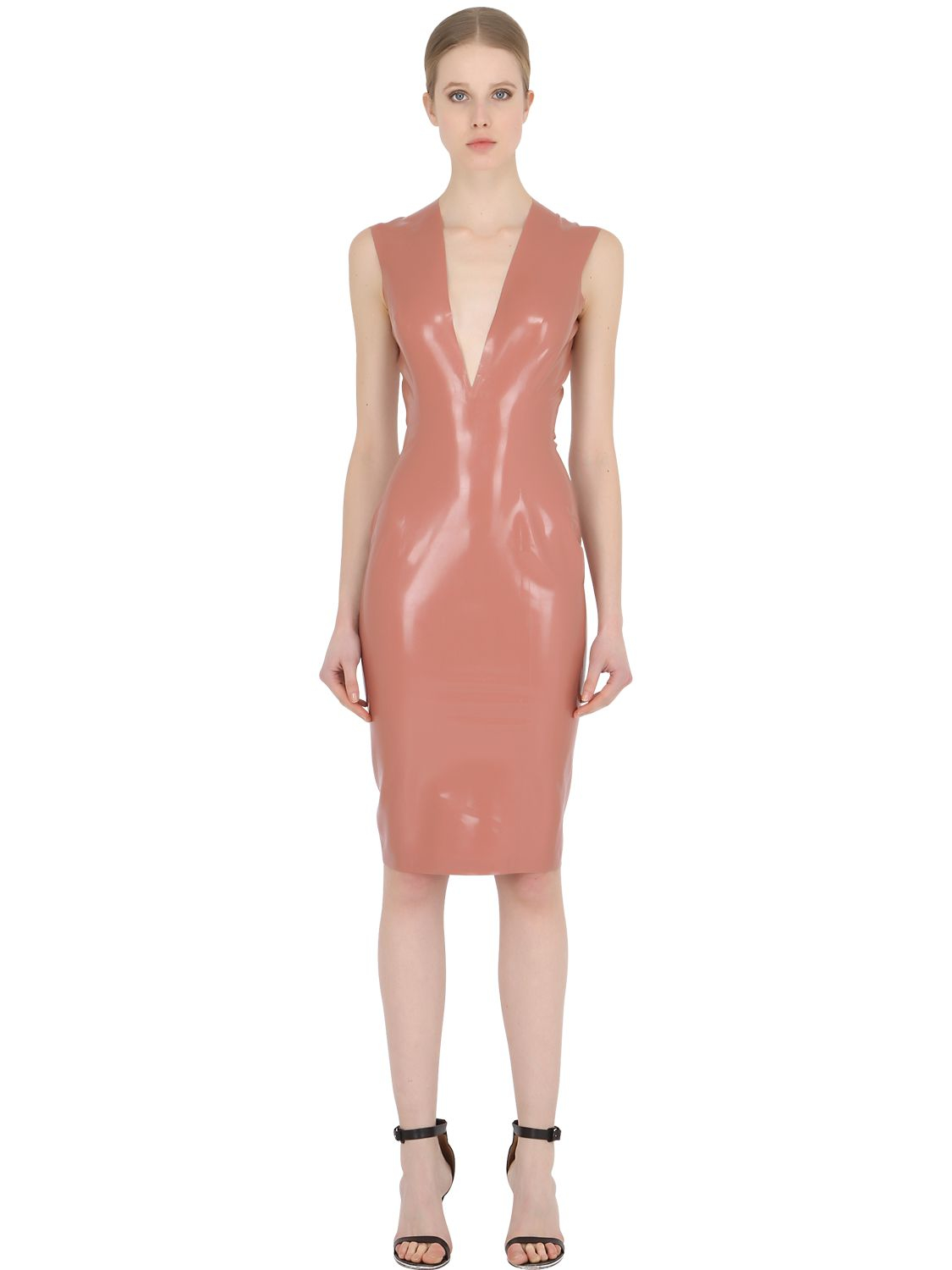 Atsuko Kudo Linde Latex Pencil Dress in 