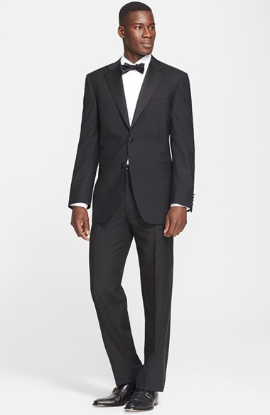 Canali 13000 Classic Fit Wool & Mohair Tuxedo in Black for Men | Lyst