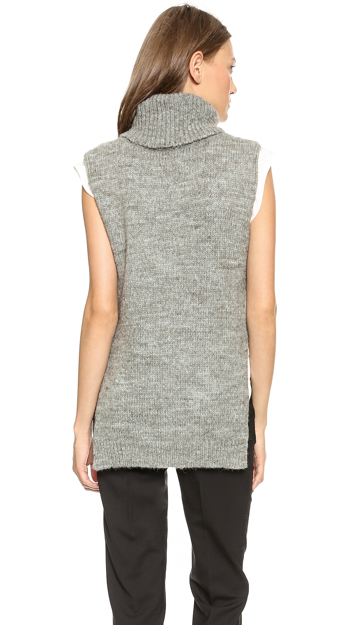 Lyst 3.1 Phillip Lim Sleeveless Turtleneck Vest Blue in Blue