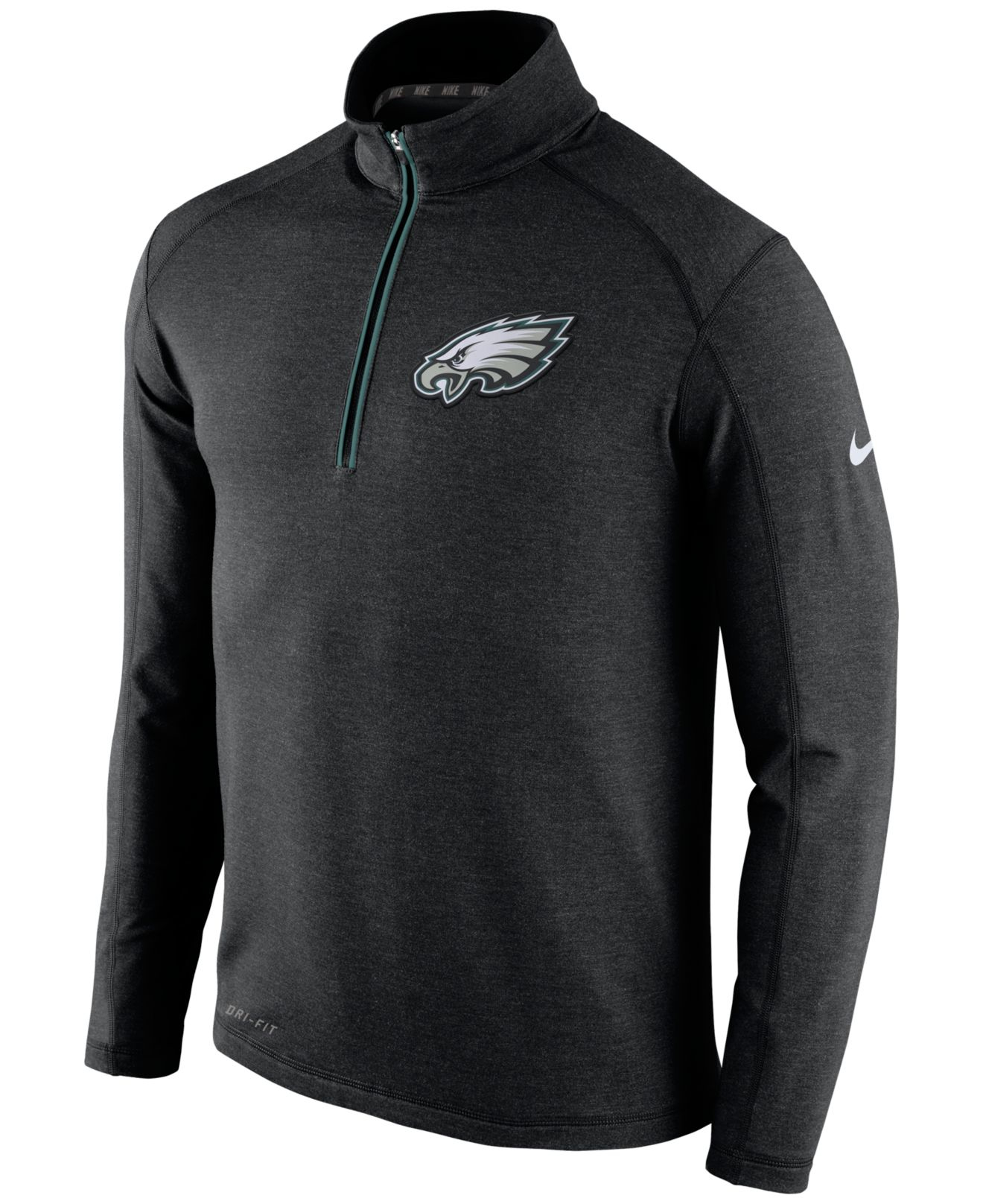 Lyst - Nike Men's Philadelphia Eagles Half-zip Dri-fit Jacket in Black ...