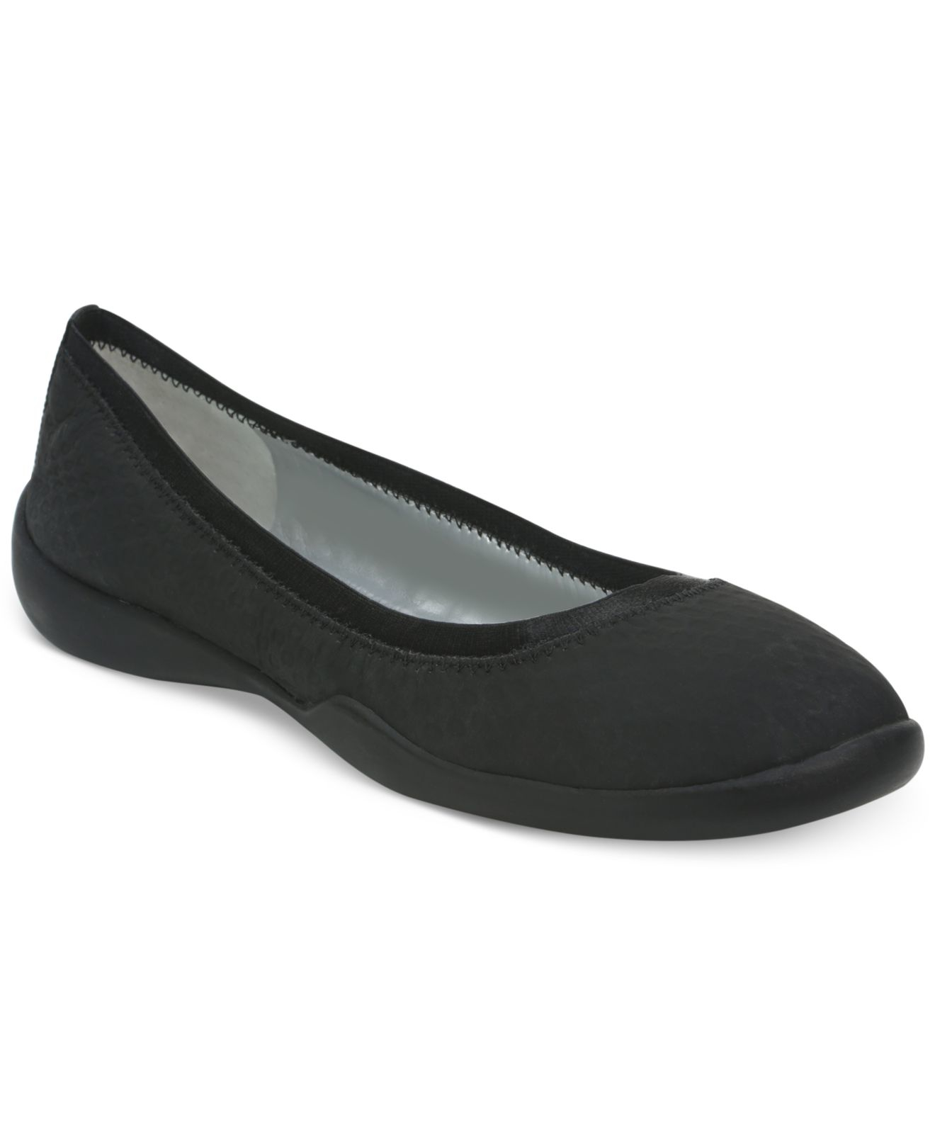 black slip on flats