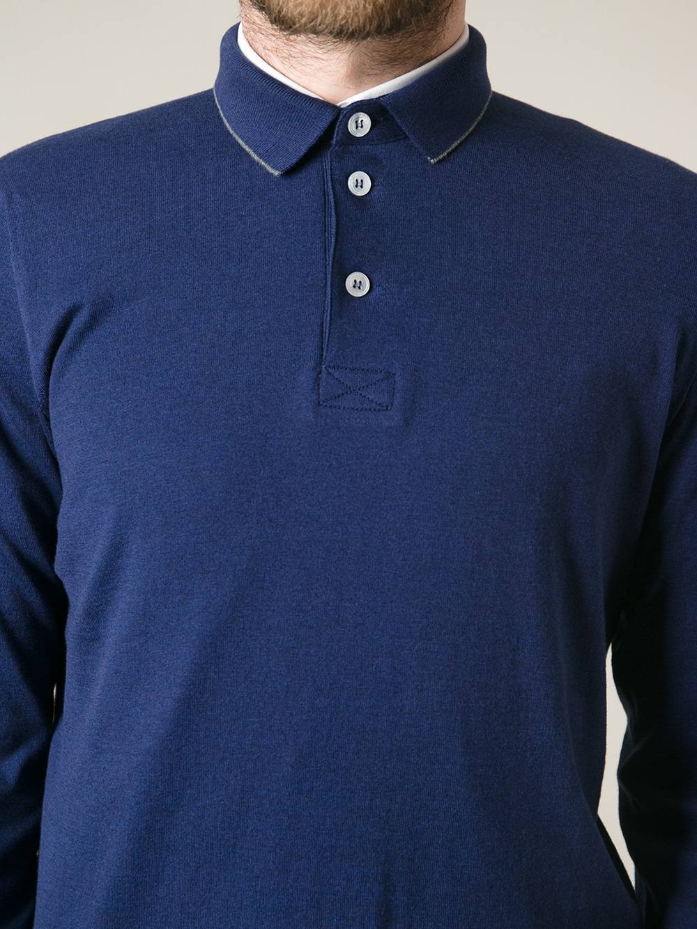 brunello cucinelli long sleeve polo