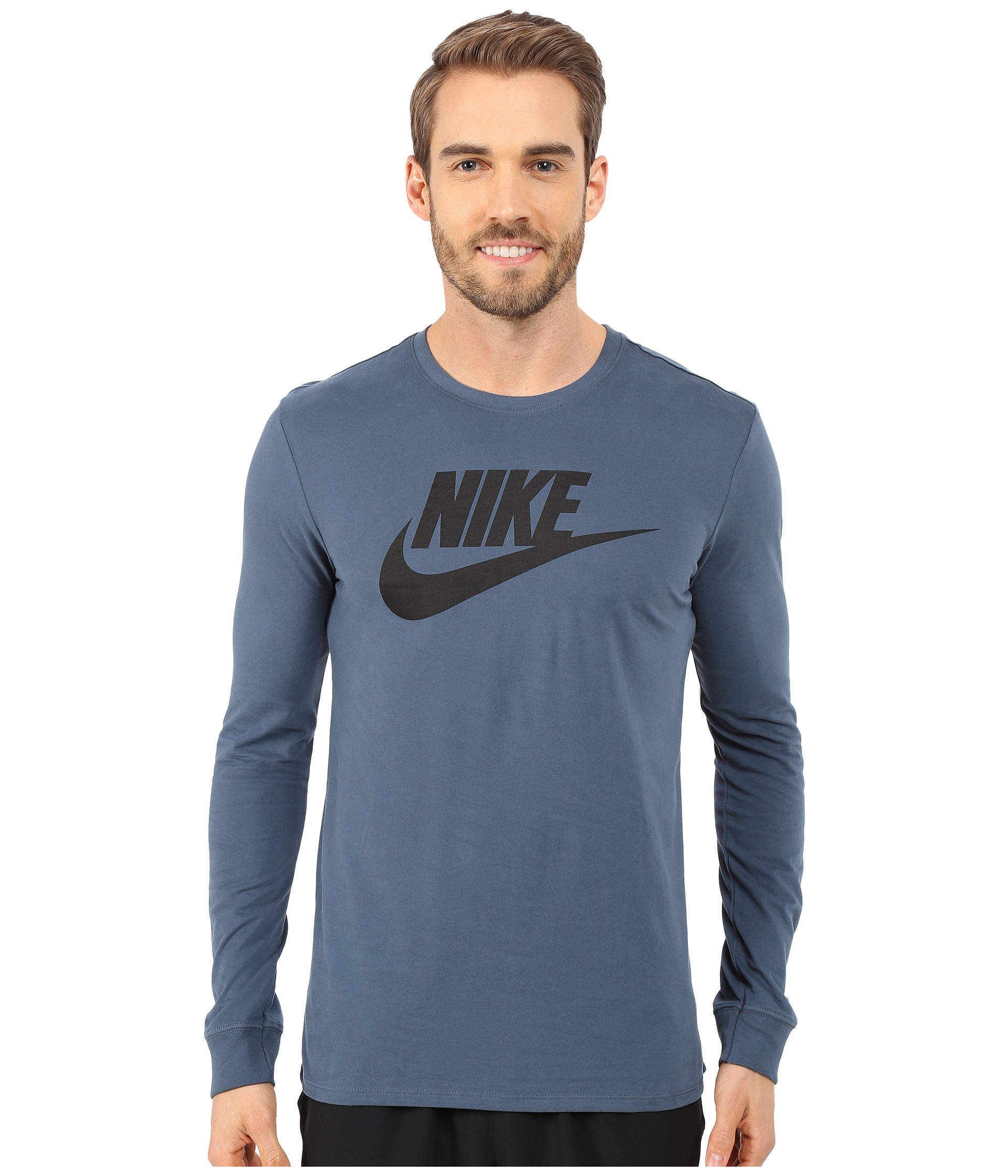 Nike Futura Icon Long Sleeve Tee in Blue for Men - Lyst