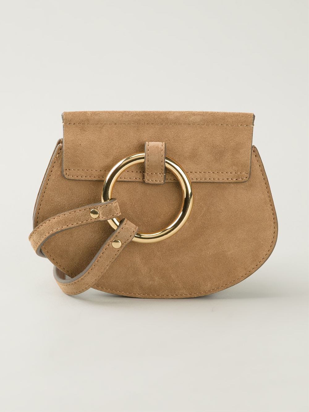 Chloé Faye Small Suede CrossBody Bag in Natural Lyst