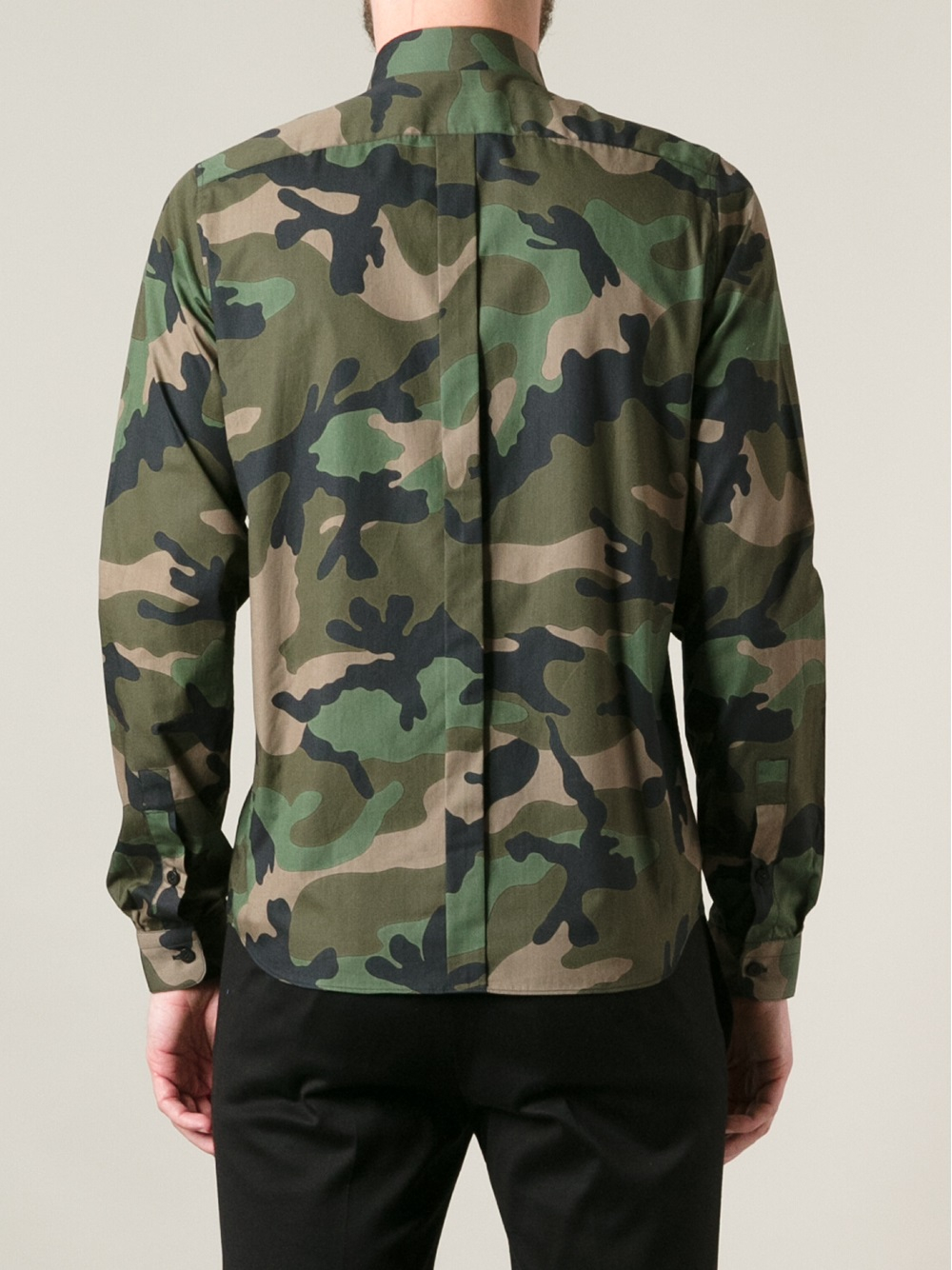 Lyst - Valentino Camouflage Print Shirt in Green for Men