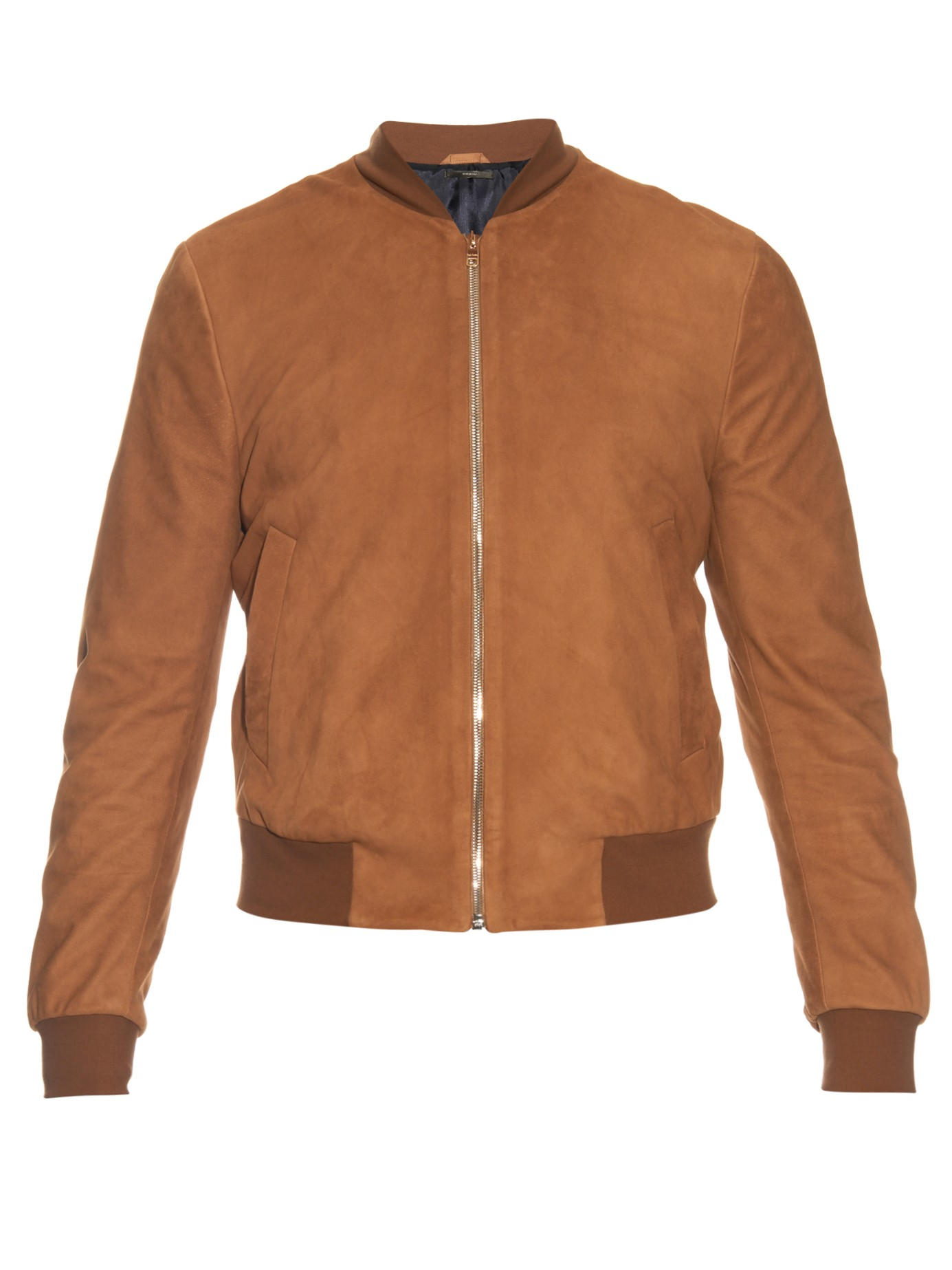 Paul Smith Suede Bomber Jacket in Brown for Men | Lyst Canada