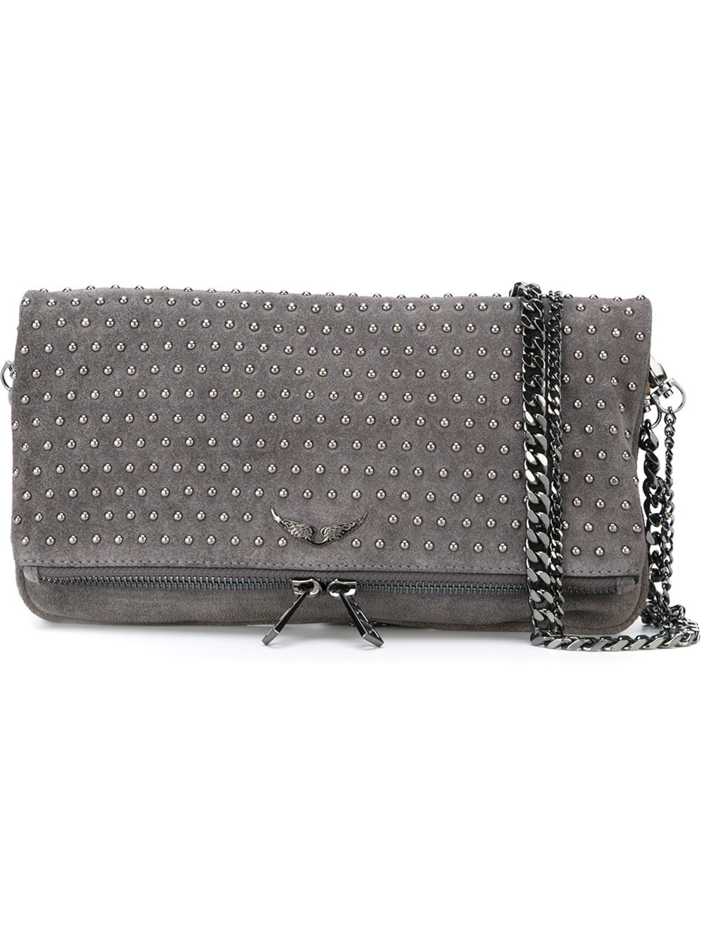 Zadig & Voltaire Rock Clutch in Gray