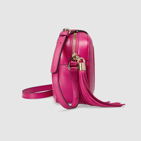 Gucci Soho Cross Body Bag Tassel GG Purple Leather ref.543829 - Joli Closet