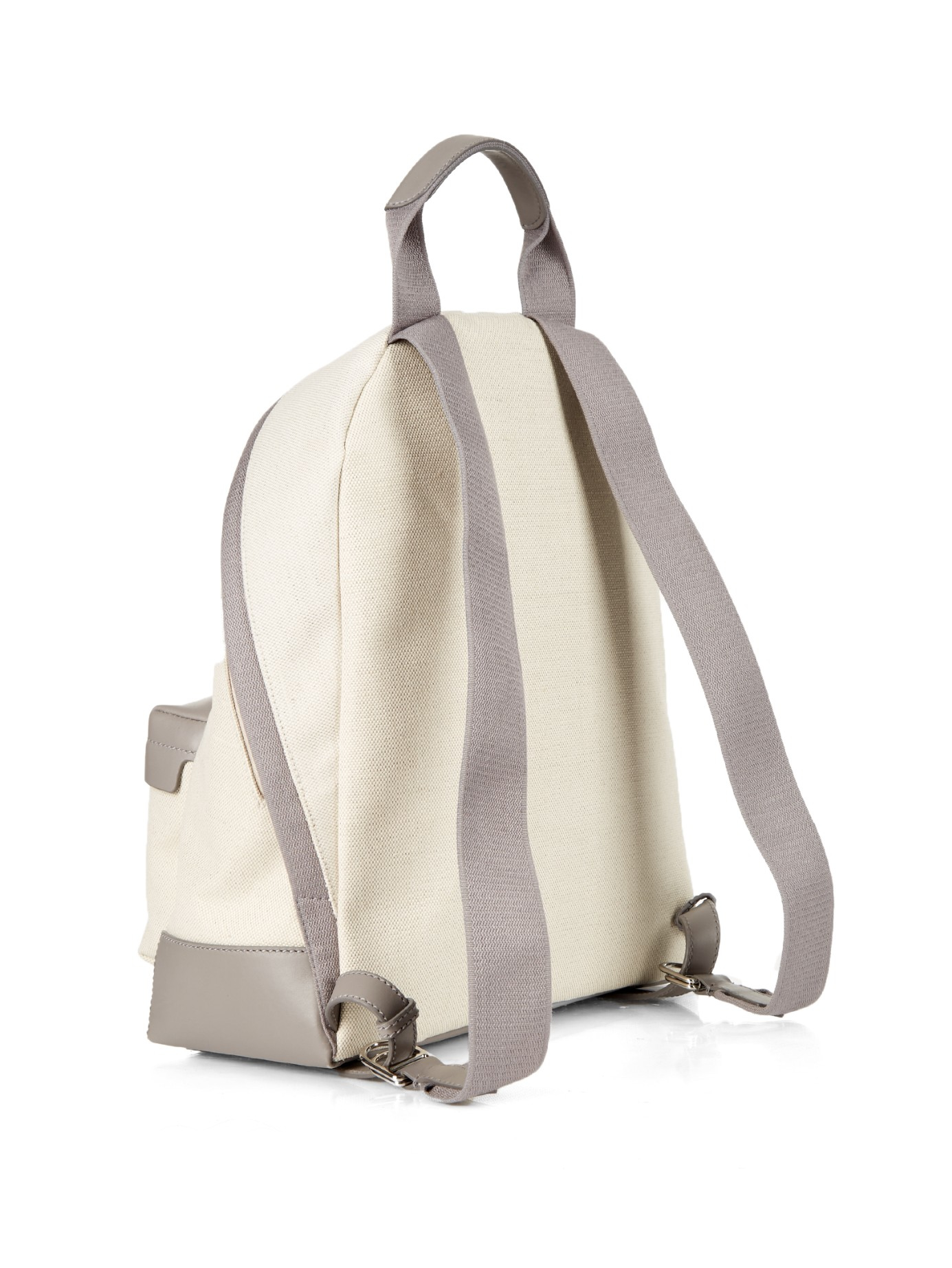 navy leather backpack