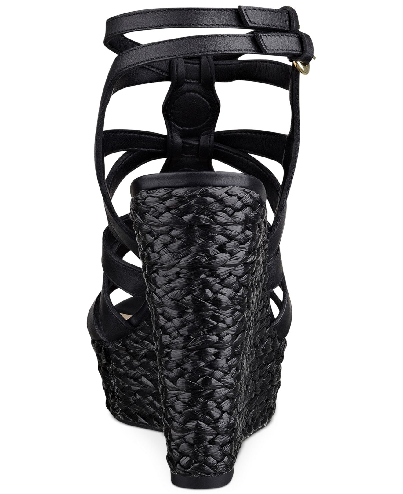 Guess Onixx Espadrille Platform Wedge Sandals in Black Lyst