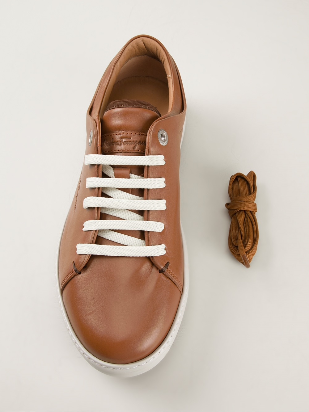 Ferragamo Riviera Sneaker in Brown for Men | Lyst