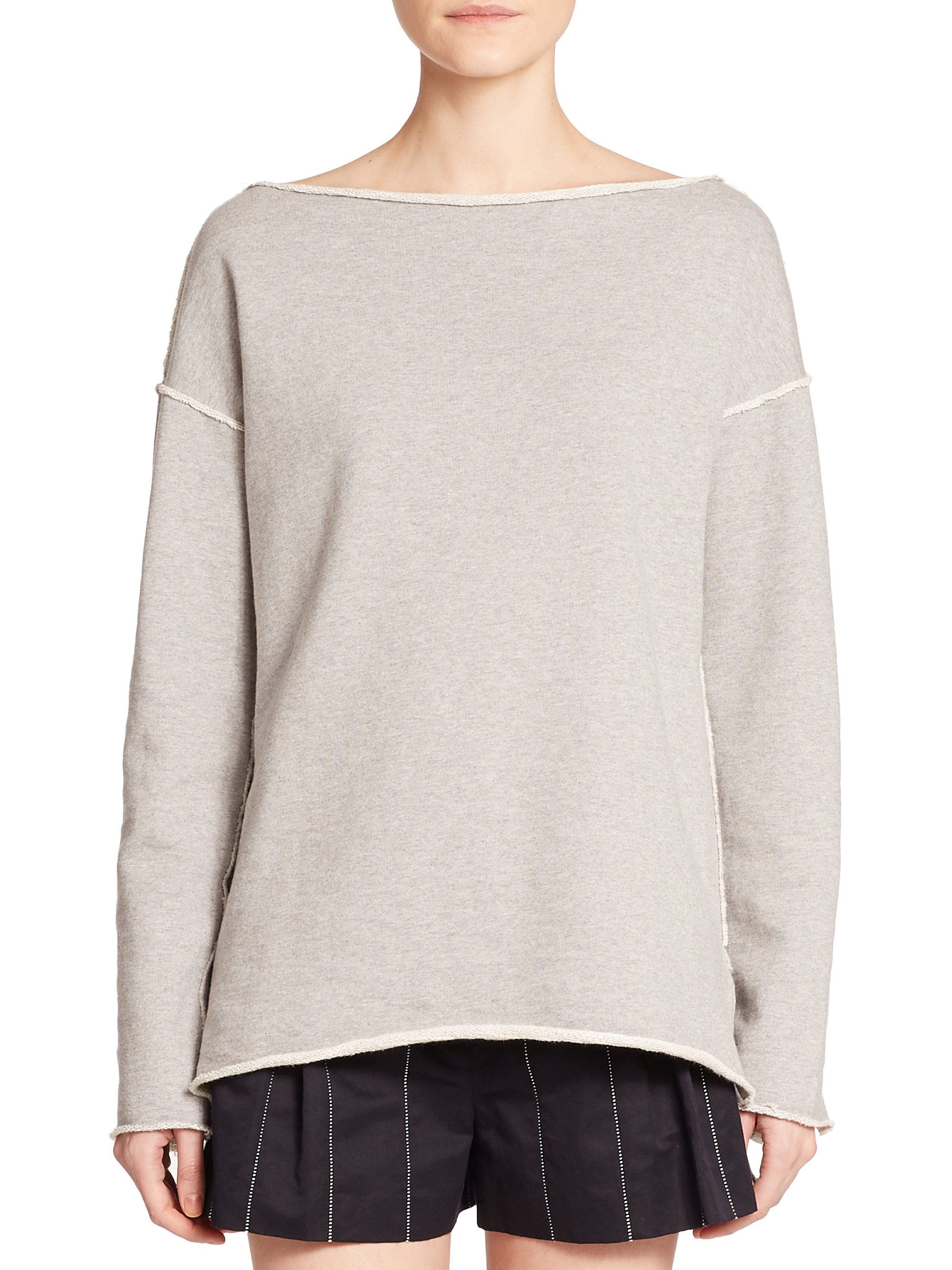 boatneck sweatshirt
