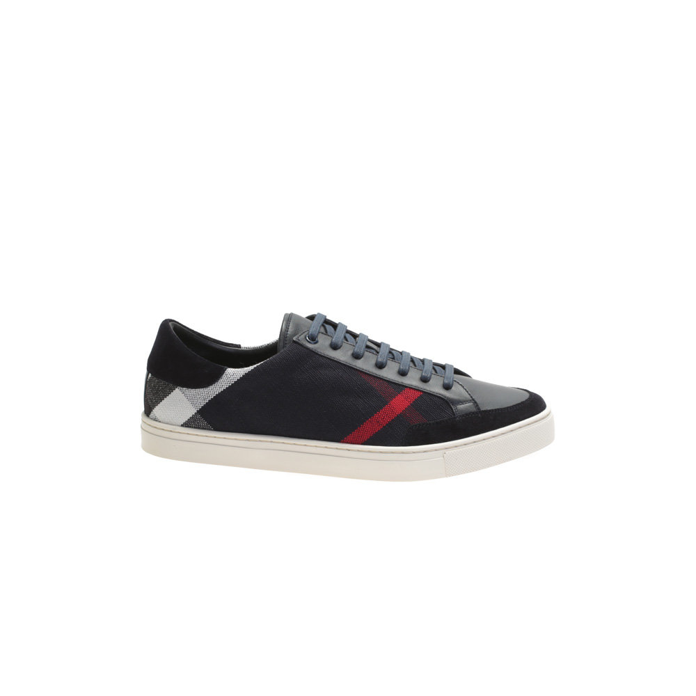 burberry sneakers burberry blue reynold checked leather and canvas sneakers burberry sneakers burberry blue reynold checked leather and canvas sneakers