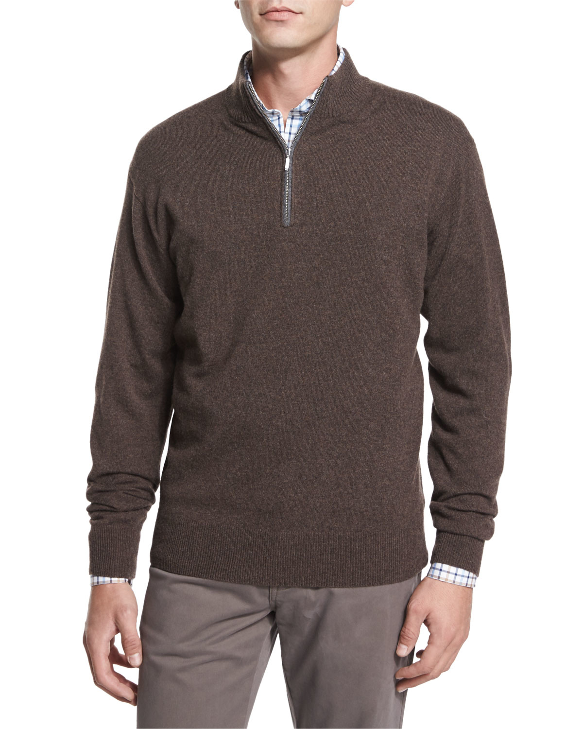 Lyst - Peter Millar Cashmere Quarter-zip Pullover Sweater in Red for Men