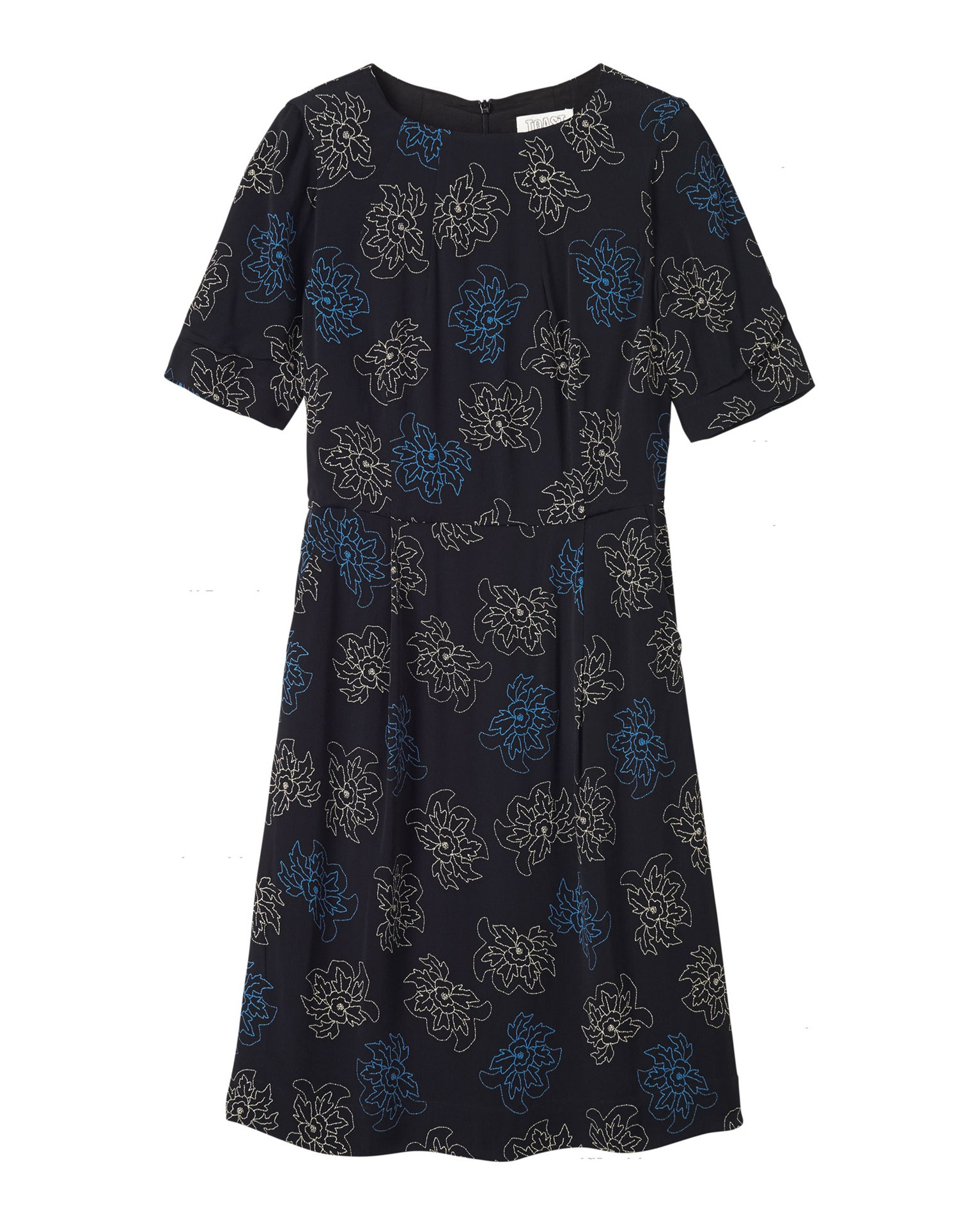 Toast Dotted Floral Dress in Black | Lyst