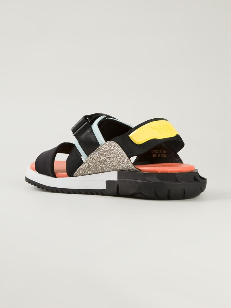 Y-3 'Kaohe' Sandals in Black for Men | Lyst