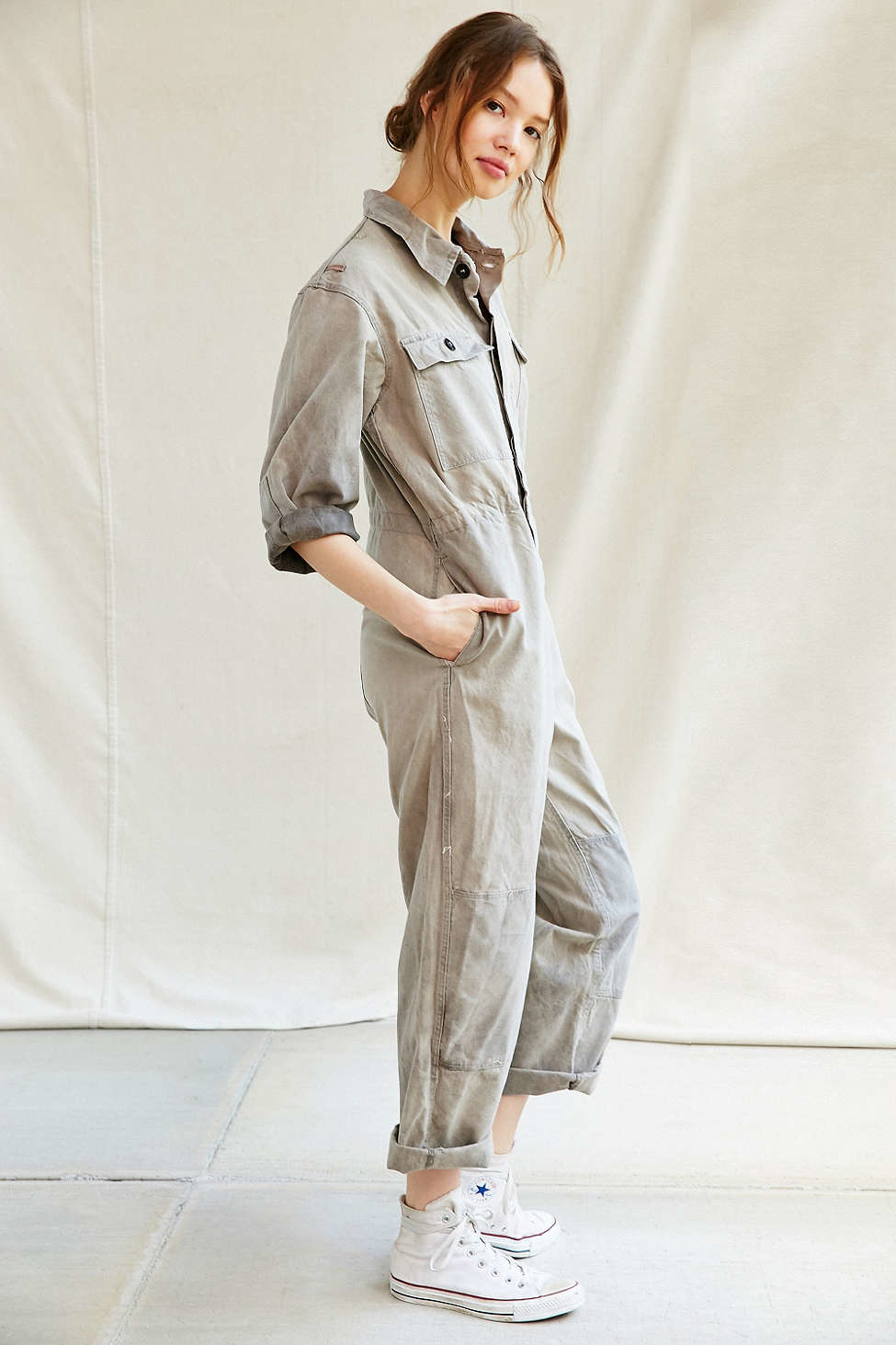 Urban Renewal Vintage Workwear Coverall in Green Lyst