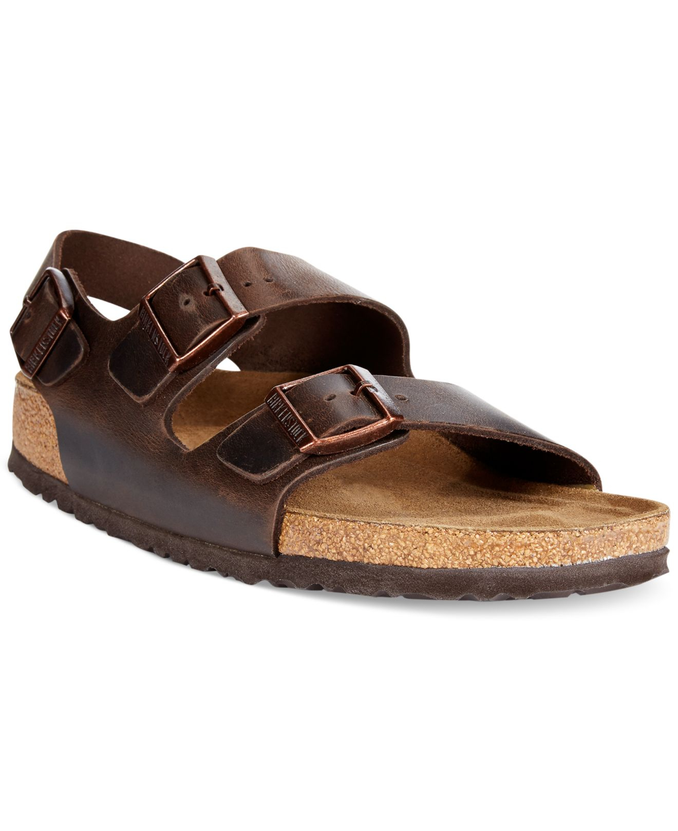 Birkenstock Men's Milano Sandals in Brown for Men (Amalfi Brown) | Lyst