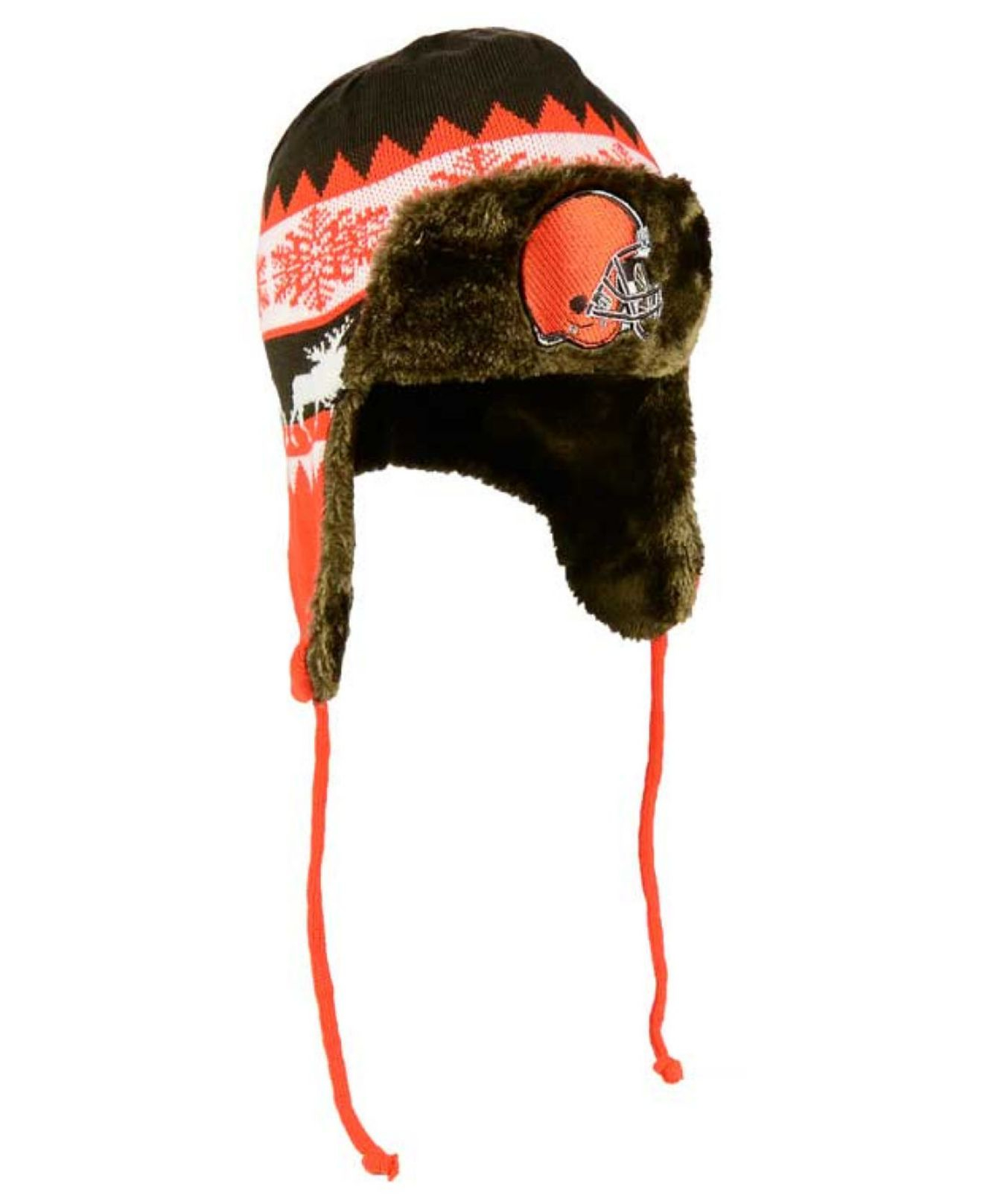 KTZ Cleveland Browns Moose Trapper Knit Hat for Men Lyst