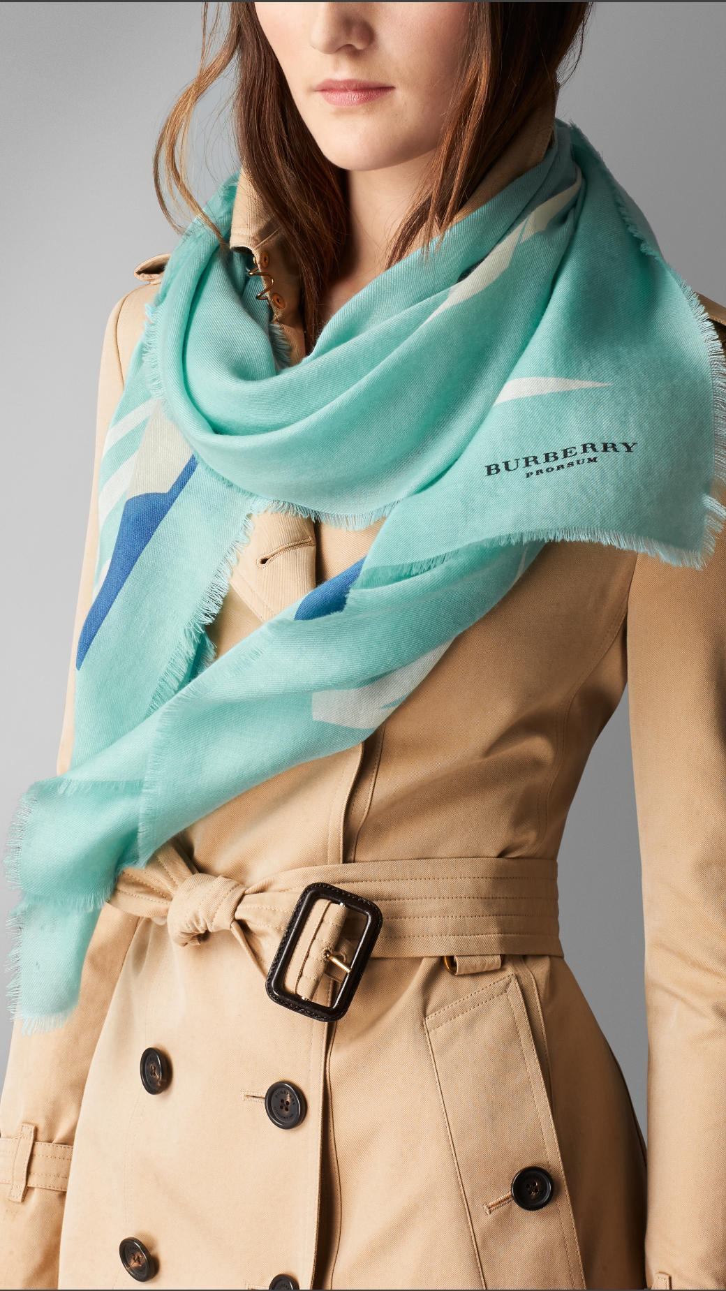 Burberry The Writer Print Cashmere Scarf in Stone Blue (Green) for Men - Lyst