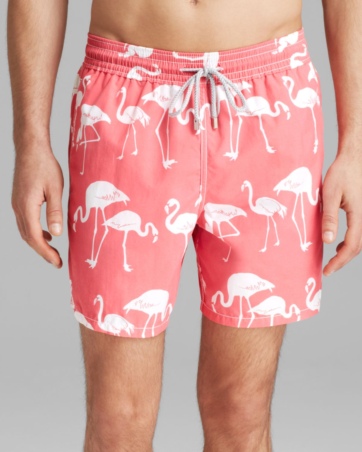 pink flamingo swim shorts