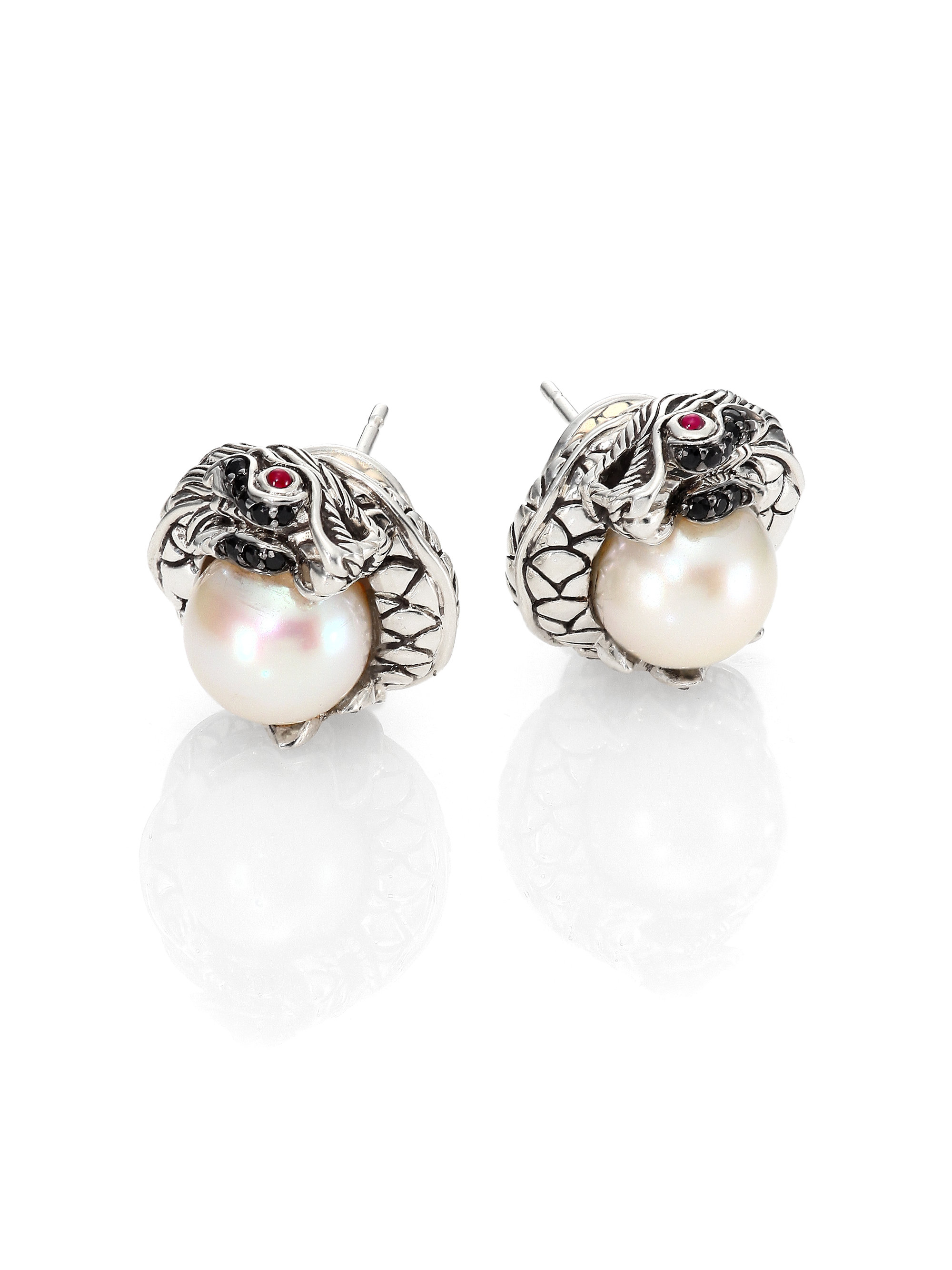 Lyst John Hardy Naga 105mm11mm White Freshwater Pearl Black Gallery