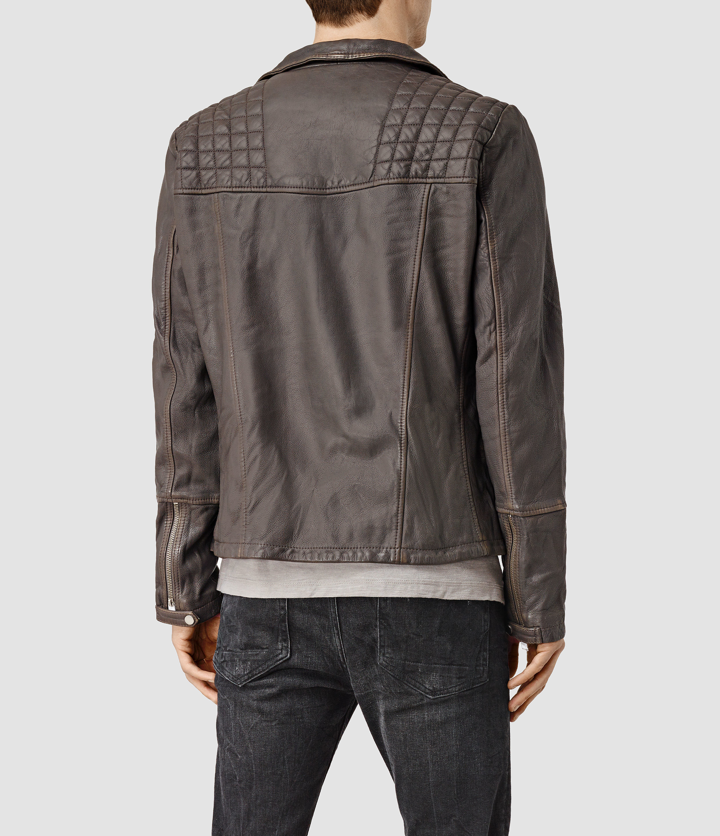 All saints hot sale rowley leather jacket