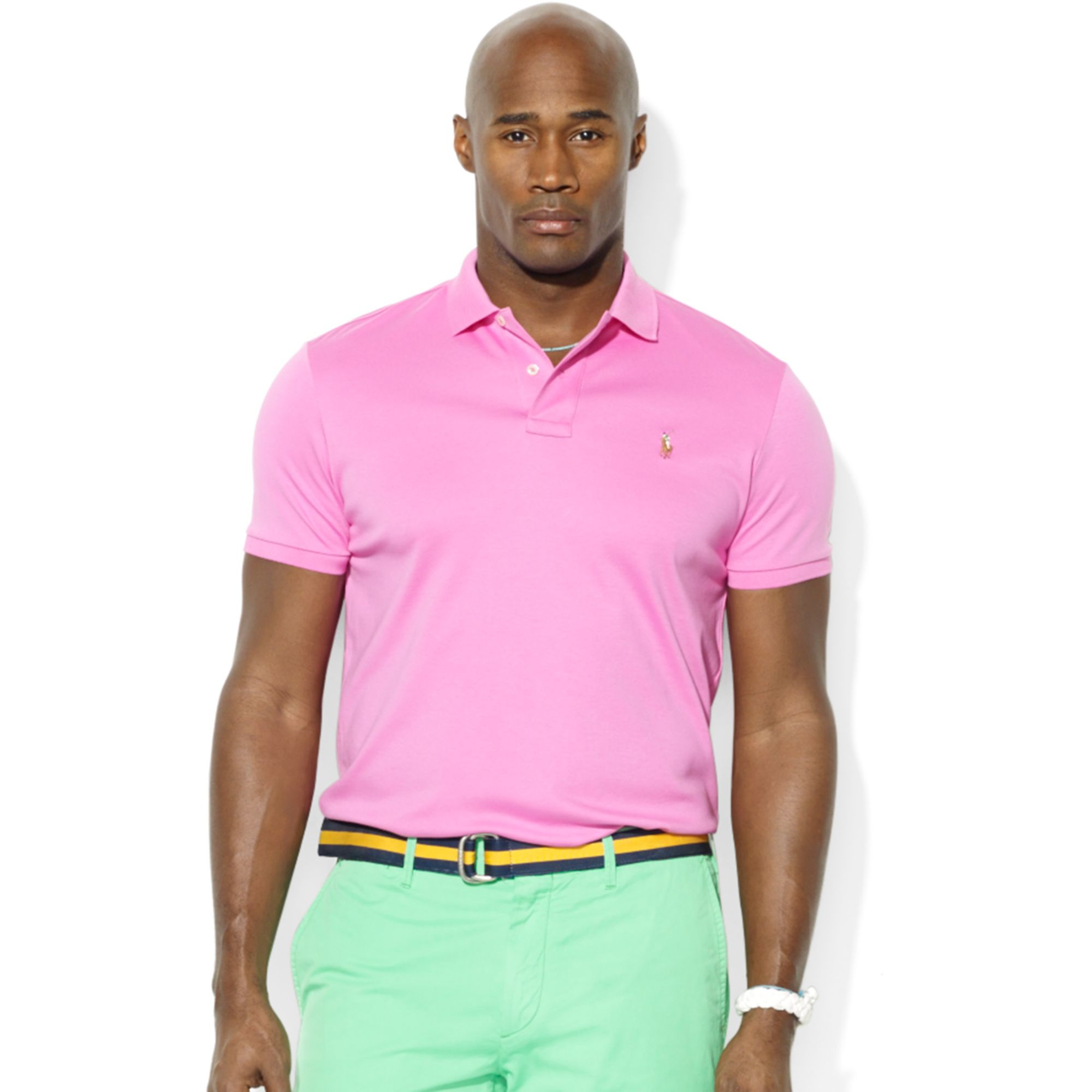 Polo ralph lauren Polo Big and Tall Pima Softtouch Interlock Polo in Pink for Men (Maui Pink) | Lyst