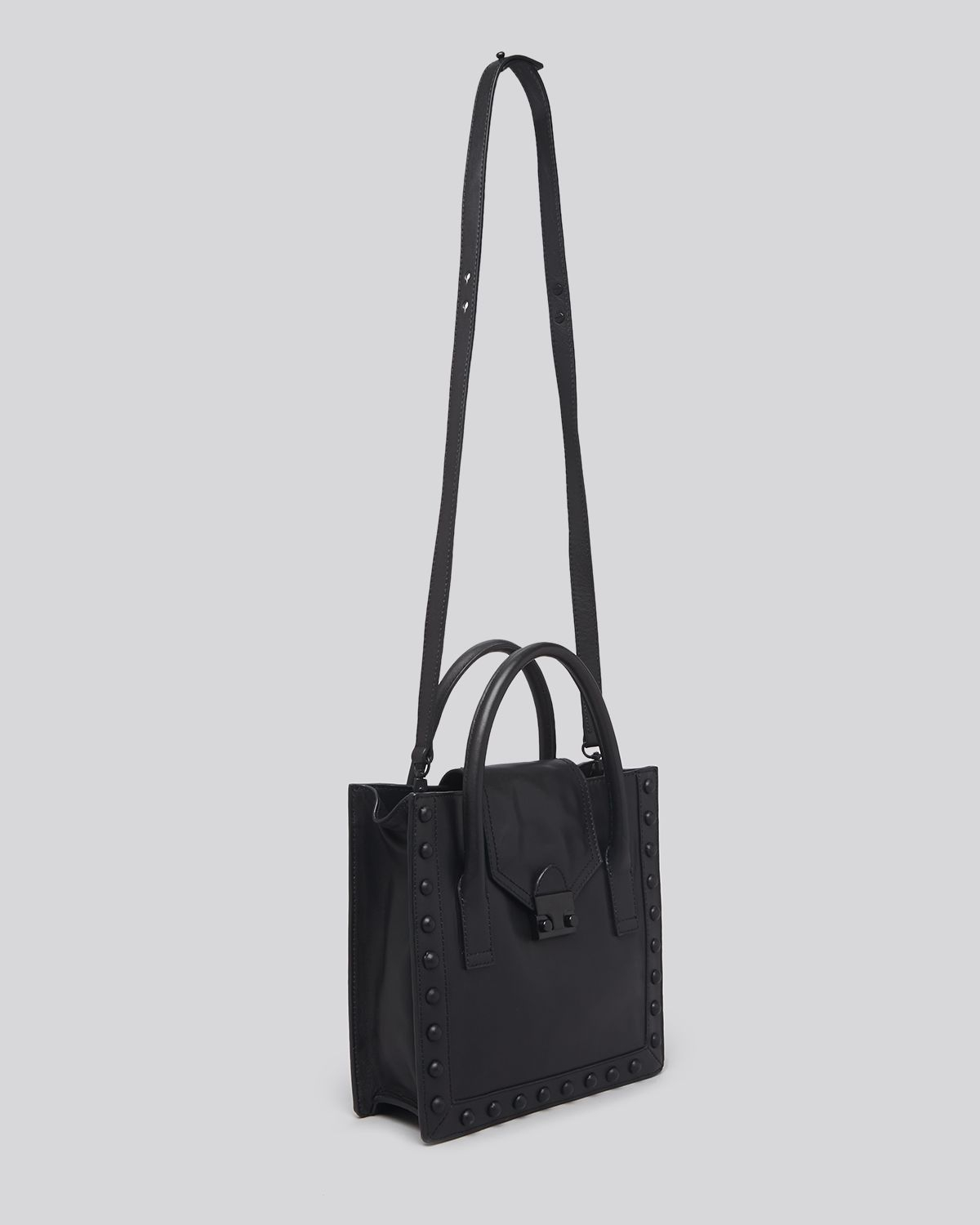 black crossbody tote