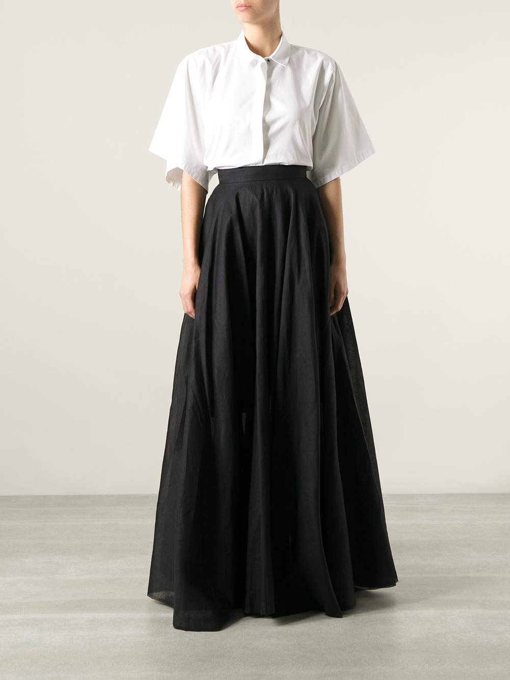 Yang Li Full Circle Skirt In Black Lyst