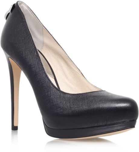 Michael Kors Hamilton High Heeled Court Shoes in Black | Lyst