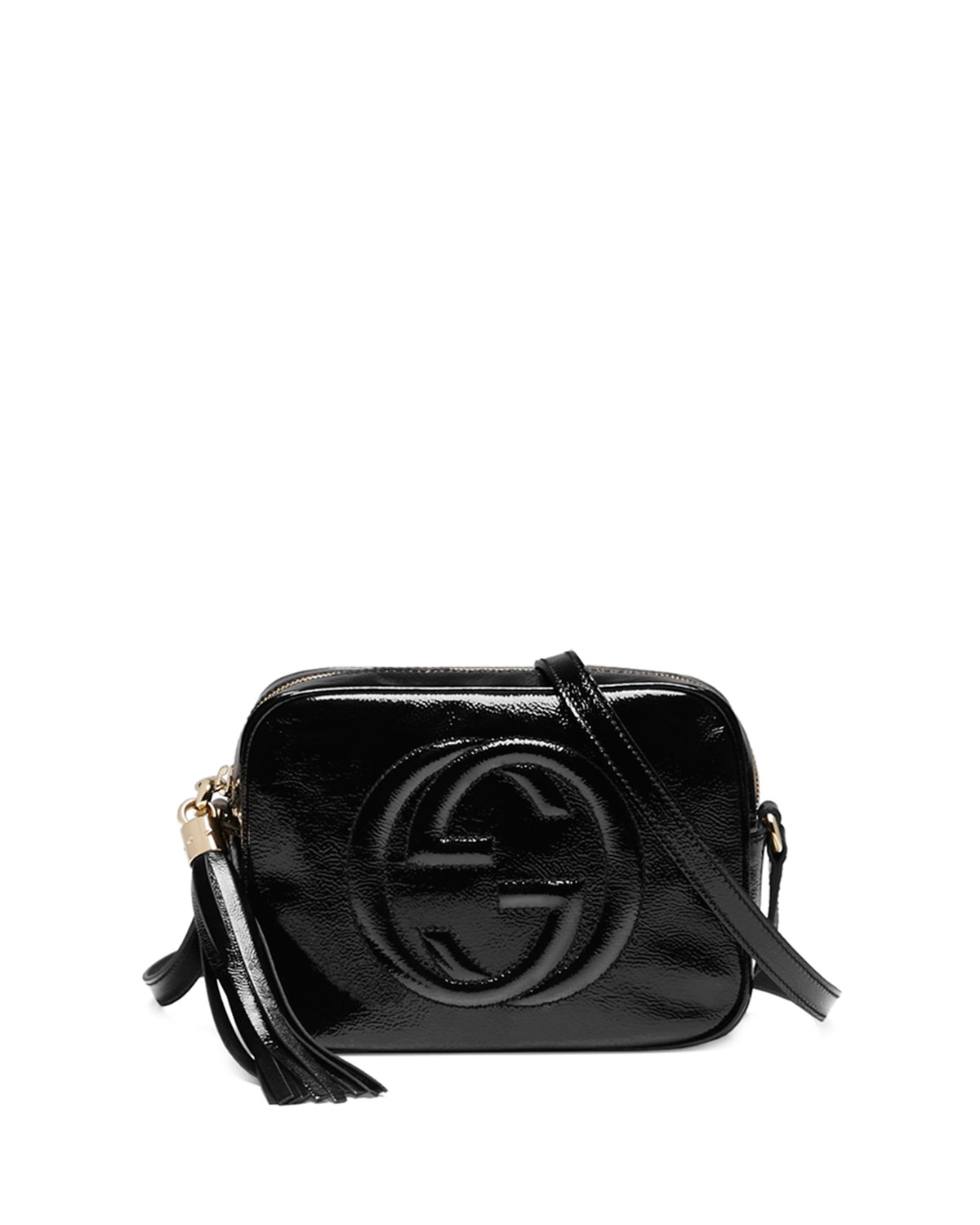 Gucci Soho Soft Patent Leather Disco Bag in Black | Lyst