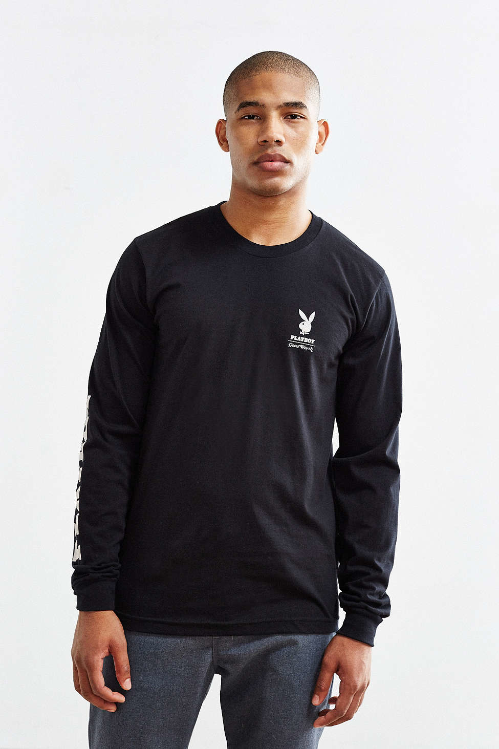 Good Worth & Co. X Playboy Bunny Long-sleeve Tee in Black for Men | Lyst
