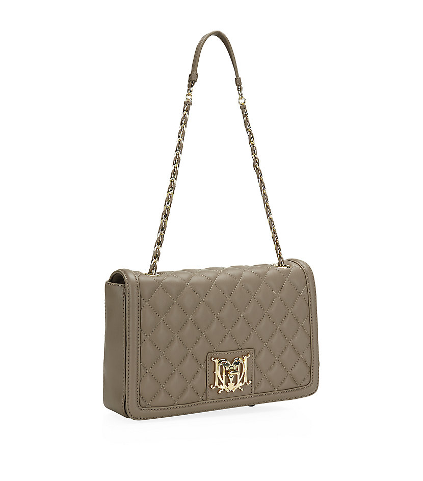 Love moschino Medium Super Quilted Flap Bag in Beige Lyst