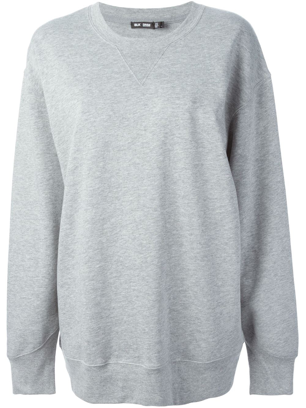 oversized gray sweatshirt